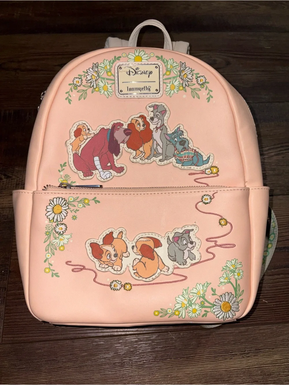 Loungefly Disney Lady and the Tramp Floral Mini Backpack Faux Leather 2023 - Picture 1 of 5